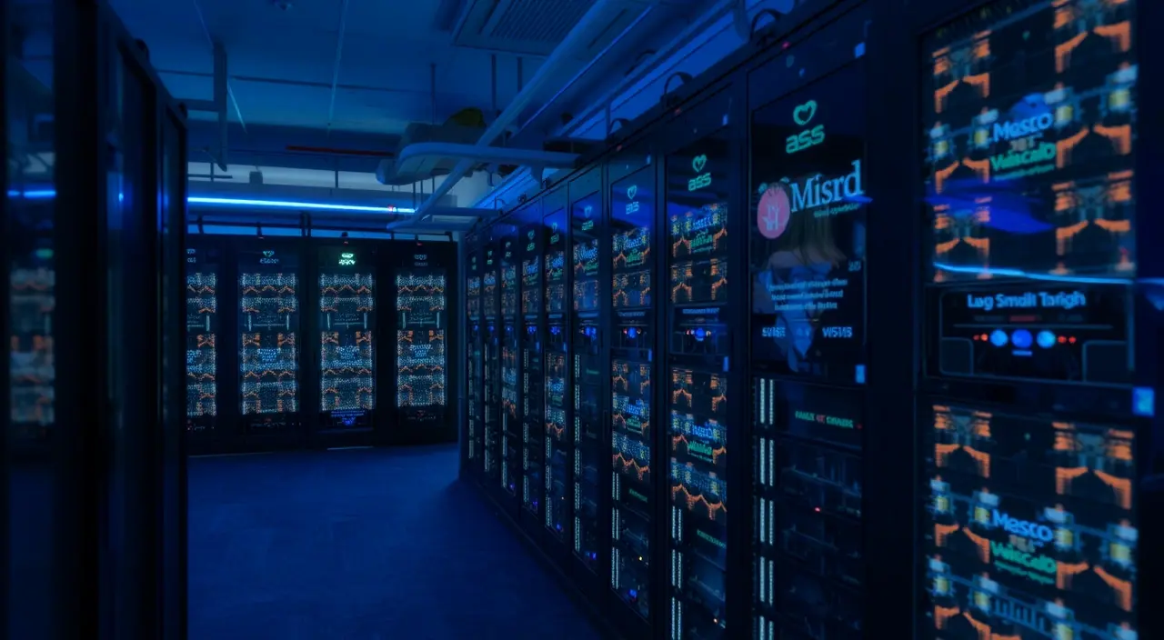 Conceptual illustration of stressed casino operator surrounded by complex technical diagrams, legal documents, and rising cost charts