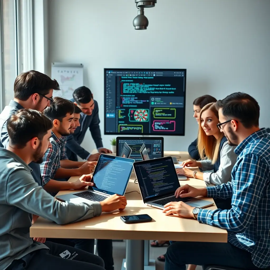 Successful casino operator celebrating while viewing dashboard with growing revenue charts showing achievement and positive business outcomes